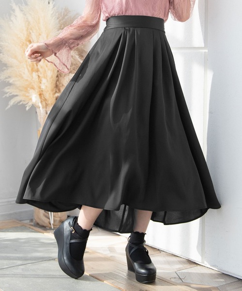 Newlyme（ニューリーミー）の「フィッシュテールロングスカート（スカート・レディース・ブラック/ピンク/イエロー/ブルー/グリーン/グレイッシュベージュ・MEDIUM/LARGE）」の2枚目の写真