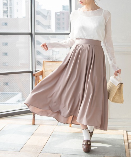 Newlyme（ニューリーミー）の「フィッシュテールロングスカート（スカート・レディース・ブラック/ピンク/イエロー/ブルー/グリーン/グレイッシュベージュ・MEDIUM/LARGE）」の7枚目の写真