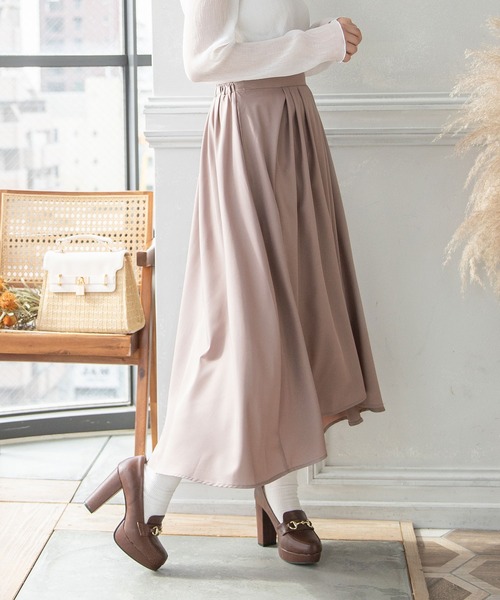 Newlyme（ニューリーミー）の「フィッシュテールロングスカート（スカート・レディース・ブラック/ピンク/イエロー/ブルー/グリーン/グレイッシュベージュ・MEDIUM/LARGE）」の8枚目の写真