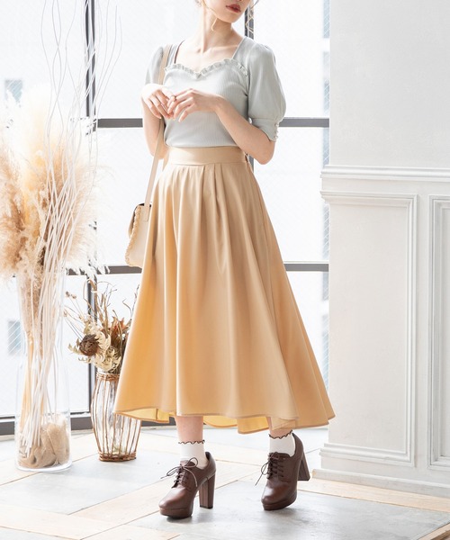 Newlyme（ニューリーミー）の「フィッシュテールロングスカート（スカート・レディース・ブラック/ピンク/イエロー/ブルー/グリーン/グレイッシュベージュ・MEDIUM/LARGE）」の9枚目の写真