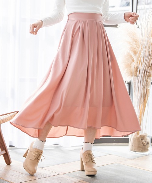 Newlyme（ニューリーミー）の「フィッシュテールロングスカート（スカート・レディース・ブラック/ピンク/イエロー/ブルー/グリーン/グレイッシュベージュ・MEDIUM/LARGE）」の12枚目の写真