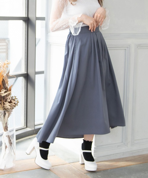 Newlyme（ニューリーミー）の「フィッシュテールロングスカート（スカート・レディース・ブラック/ピンク/イエロー/ブルー/グリーン/グレイッシュベージュ・MEDIUM/LARGE）」の14枚目の写真