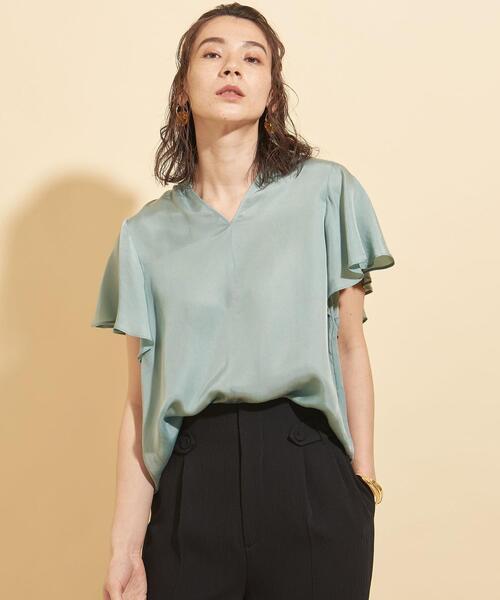 BEAUTY&amp;YOUTH キュプラスキッパーフレアスリーブブラウス BEAUTY&YOUTH UNITED ARROWS（ビューティーアンドユースユナイテッド