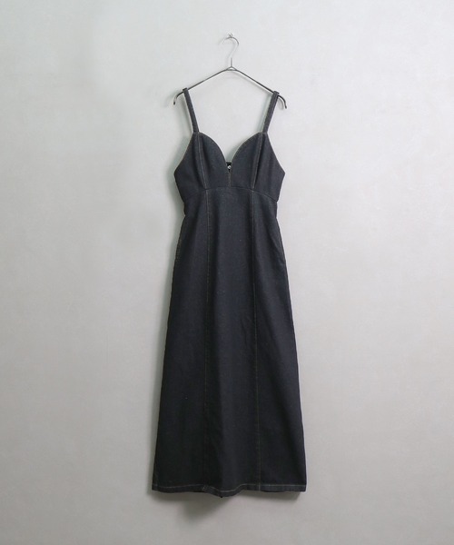 &g'aime（アンジェム）の「【&g'aime】バックカットデニムワンピース（ワンピース・レディース・ホワイト/ブラック/ブルー・FREE）」の19枚目の写真