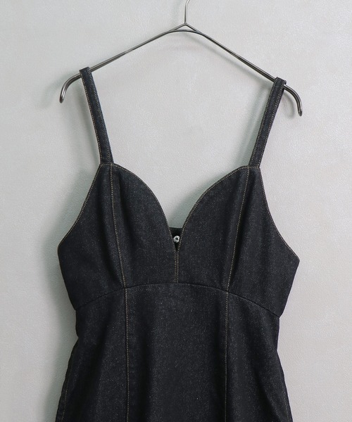 &g'aime（アンジェム）の「【&g'aime】バックカットデニムワンピース（ワンピース・レディース・ホワイト/ブラック/ブルー・FREE）」の11枚目の写真