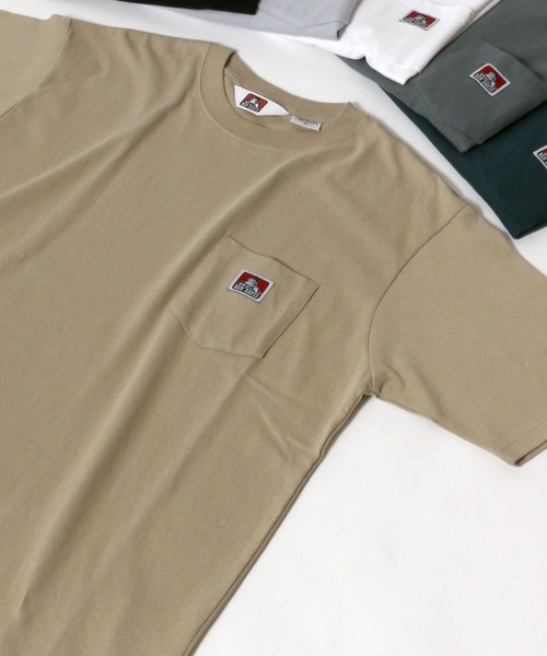 BEN DAVIS(ベンデイビス)の「BEN DAVIS/ベンデイビス Pis Pocket Wappen 無地半袖Tシャツ/大きいサイズ(Tシャツ/カットソー・メンズ・ホワイト/ブラック/ダークグリーン/ベージュ/サックスブルー/モスグリーン/ブルーグリーン・3L/4L/5L)」の5枚目の写真