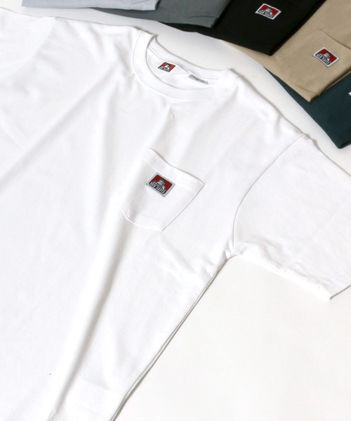 BEN DAVIS(ベンデイビス)の「BEN DAVIS/ベンデイビス Pis Pocket Wappen 無地半袖Tシャツ/大きいサイズ(Tシャツ/カットソー・メンズ・ホワイト/ブラック/ダークグリーン/ベージュ/サックスブルー/モスグリーン/ブルーグリーン・3L/4L/5L)」の3枚目の写真
