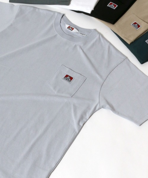 BEN DAVIS(ベンデイビス)の「BEN DAVIS/ベンデイビス Pis Pocket Wappen 無地半袖Tシャツ/大きいサイズ(Tシャツ/カットソー・メンズ・ホワイト/ブラック/ダークグリーン/ベージュ/サックスブルー/モスグリーン/ブルーグリーン・3L/4L/5L)」の2枚目の写真