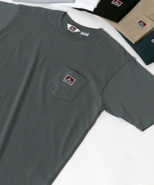 BEN DAVIS(ベンデイビス)の「BEN DAVIS/ベンデイビス Pis Pocket Wappen 無地半袖Tシャツ/大きいサイズ(Tシャツ/カットソー・メンズ・ホワイト/ブラック/ダークグリーン/ベージュ/サックスブルー/モスグリーン/ブルーグリーン・3L/4L/5L)」の6枚目の写真