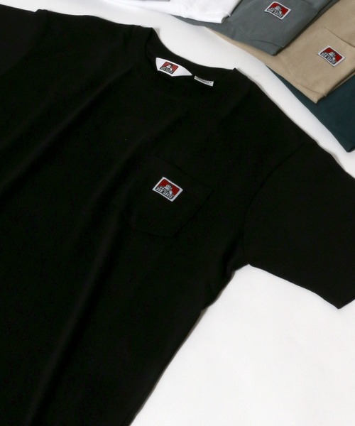 BEN DAVIS(ベンデイビス)の「BEN DAVIS/ベンデイビス Pis Pocket Wappen 無地半袖Tシャツ/大きいサイズ(Tシャツ/カットソー・メンズ・ホワイト/ブラック/ダークグリーン/ベージュ/サックスブルー/モスグリーン/ブルーグリーン・3L/4L/5L)」の4枚目の写真
