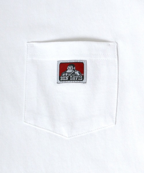 BEN DAVIS(ベンデイビス)の「BEN DAVIS/ベンデイビス Pis Pocket Wappen 無地半袖Tシャツ/大きいサイズ(Tシャツ/カットソー・メンズ・ホワイト/ブラック/ダークグリーン/ベージュ/サックスブルー/モスグリーン/ブルーグリーン・3L/4L/5L)」の9枚目の写真