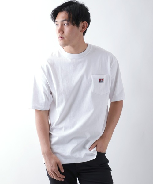 BEN DAVIS(ベンデイビス)の「BEN DAVIS/ベンデイビス Pis Pocket Wappen 無地半袖Tシャツ/大きいサイズ(Tシャツ/カットソー・メンズ・ホワイト/ブラック/ダークグリーン/ベージュ/サックスブルー/モスグリーン/ブルーグリーン・3L/4L/5L)」の18枚目の写真
