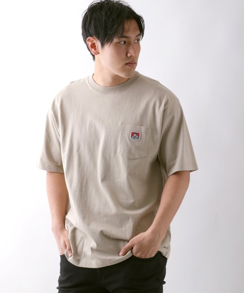 BEN DAVIS(ベンデイビス)の「BEN DAVIS/ベンデイビス Pis Pocket Wappen 無地半袖Tシャツ/大きいサイズ(Tシャツ/カットソー・メンズ・ホワイト/ブラック/ダークグリーン/ベージュ/サックスブルー/モスグリーン/ブルーグリーン・3L/4L/5L)」の20枚目の写真