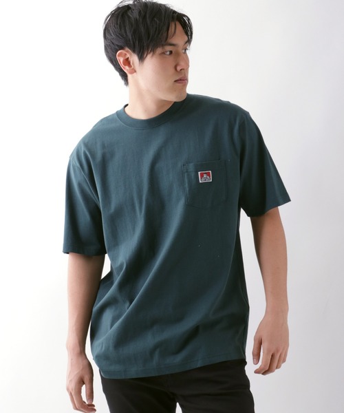 BEN DAVIS(ベンデイビス)の「BEN DAVIS/ベンデイビス Pis Pocket Wappen 無地半袖Tシャツ/大きいサイズ(Tシャツ/カットソー・メンズ・ホワイト/ブラック/ダークグリーン/ベージュ/サックスブルー/モスグリーン/ブルーグリーン・3L/4L/5L)」の21枚目の写真