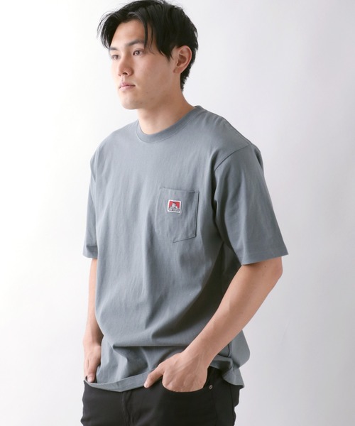 BEN DAVIS(ベンデイビス)の「BEN DAVIS/ベンデイビス Pis Pocket Wappen 無地半袖Tシャツ/大きいサイズ(Tシャツ/カットソー・メンズ・ホワイト/ブラック/ダークグリーン/ベージュ/サックスブルー/モスグリーン/ブルーグリーン・3L/4L/5L)」の22枚目の写真