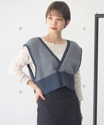 tiptop | [2021AW新色登場]柄編み前後2wayビスチェ(ベスト)
