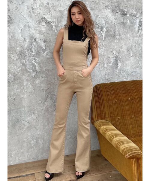 RESEXXY（リゼクシー）の「ストレッチフレアサロペット（つなぎ/オールインワン・レディース・ホワイト/ベージュ/インディゴブルー・FREE）」の18枚目の写真