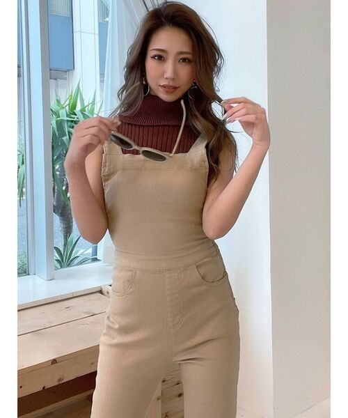 RESEXXY（リゼクシー）の「ストレッチフレアサロペット（つなぎ/オールインワン・レディース・ホワイト/ベージュ/インディゴブルー・FREE）」の17枚目の写真