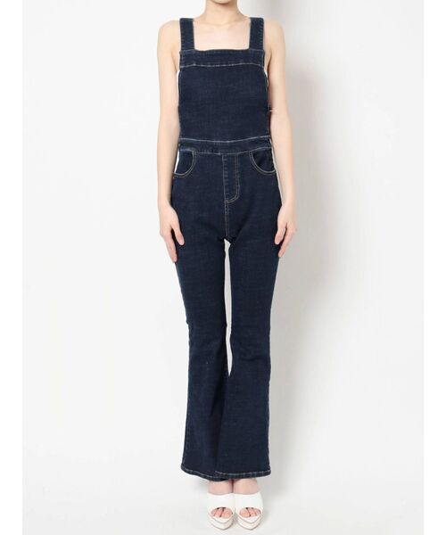 RESEXXY（リゼクシー）の「ストレッチフレアサロペット（つなぎ/オールインワン・レディース・ホワイト/ベージュ/インディゴブルー・FREE）」の13枚目の写真