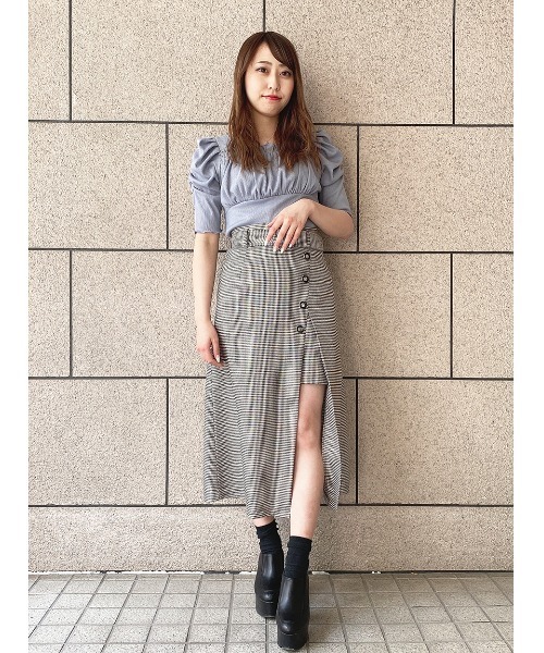 one way（ワンウェイ）の「【oneway】バックレースアップギャザートップス（Tシャツ/カットソー・レディース・ホワイト/ライトブルー/ブラック/ブラック系その他・FREE）」の6枚目の写真