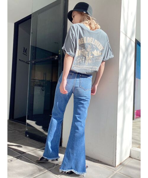 GYDA(ジェイダ)の「DELIBUNNY ポケットTシャツ(Tシャツ/カットソー・レディース・チャコールグレー/ダークグリーン/ベージュ/オフホワイト・FREE)」の16枚目の写真