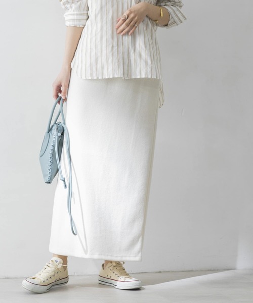 URBAN RESEARCH(アーバンリサーチ)の「ブークレライトリバーロングスカート(スカート・レディース・グレー系その他/アイボリー・FREE)」の6枚目の写真