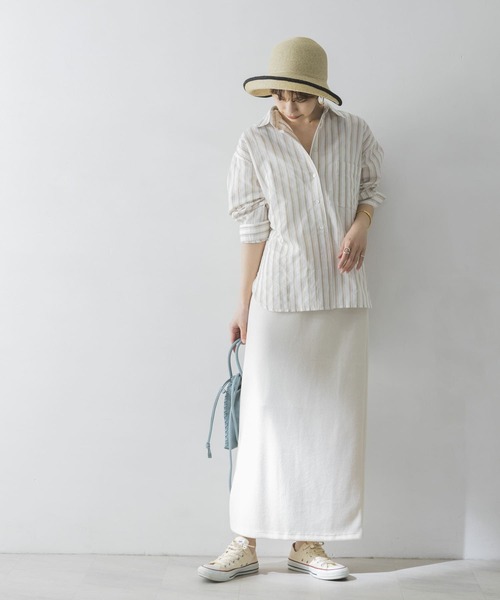 URBAN RESEARCH(アーバンリサーチ)の「ブークレライトリバーロングスカート(スカート・レディース・グレー系その他/アイボリー・FREE)」の14枚目の写真