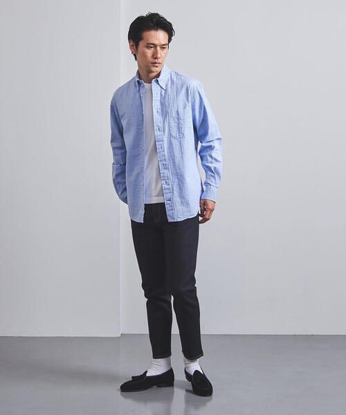 GITMAN VINTAGE ギットマンヴィンテージ BDシアサッカーシャツ Gitman Vintageギットマンヴィンテージ ブルーストライプ シア