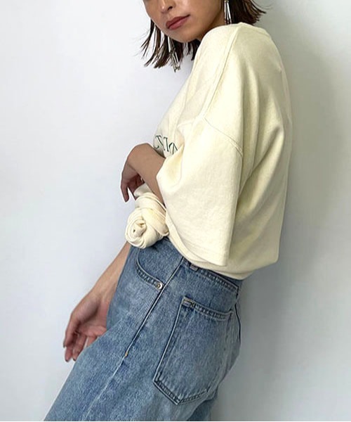 クレドナ　boyfriendルーズtee CREDONA（クレドナ）の「BoyfriendロゴTee（Tシャツ/カットソー）」 - WEAR