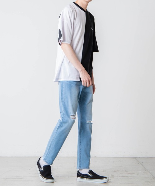 WEGO（ウィゴー）の「WEGO/ストレッチ ダメージデニムスキニーパンツ（デニムパンツ・メンズ・スカイブルー・MEDIUM/LARGE）」の7枚目の写真