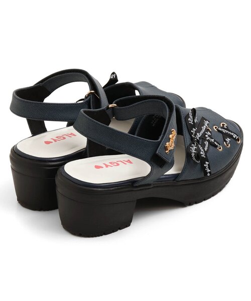 algy（アルジー）の「(レ）レースアップガーリーサンダル（サンダル・キッズ・ブラック/インディゴブルー/アイボリー・23/24/22/20/21）」の14枚目の写真