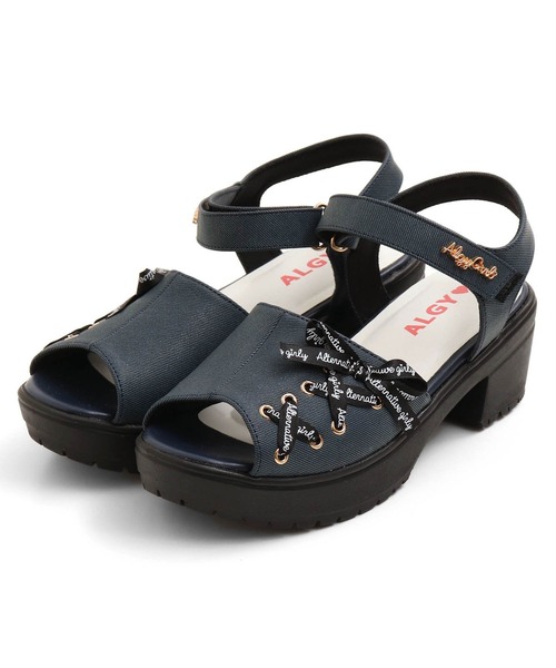 algy（アルジー）の「(レ）レースアップガーリーサンダル（サンダル・キッズ・ブラック/インディゴブルー/アイボリー・23/24/22/20/21）」の3枚目の写真