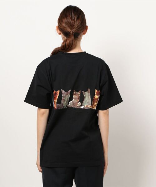 HOUSTON(ヒューストン)の「【HOUSTON】PRINT TEE (CAT)(Tシャツ/カットソー・メンズ・ホワイト/ブラック/ブルー/キャメル・LARGE/X-LARGE/MEDIUM)」の8枚目の写真