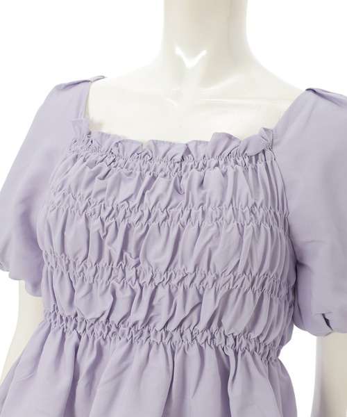 fifth calin(フィフスカラン)の「バックリボンバルーンスリーブブラウス(シャツ/ブラウス・レディース・ホワイト/パープル/グリーン・MEDIUM)」の11枚目の写真