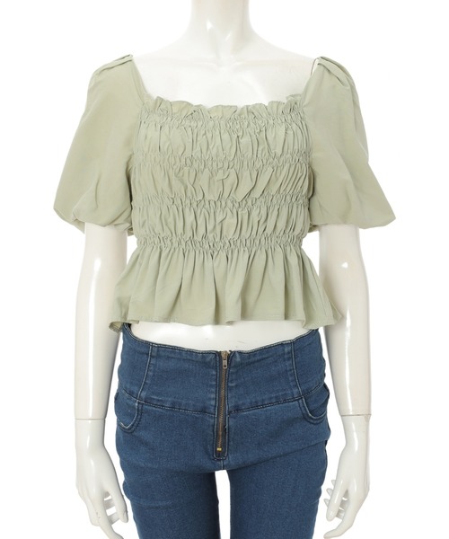 fifth calin(フィフスカラン)の「バックリボンバルーンスリーブブラウス(シャツ/ブラウス・レディース・ホワイト/パープル/グリーン・MEDIUM)」の16枚目の写真