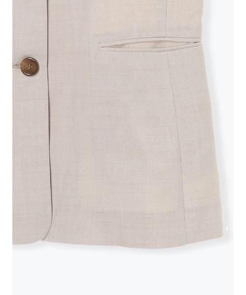 Te chichi（テチチ）の「リネンライク半袖ジャケット（テーラードジャケット・レディース・ベージュ/ネイビー・ﾌﾘ-）」の15枚目の写真