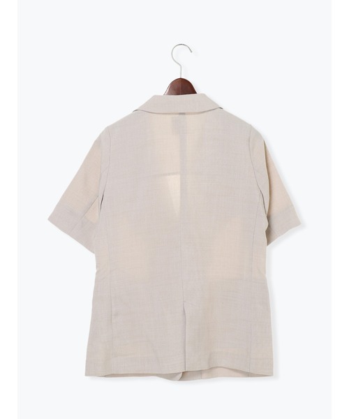 Te chichi（テチチ）の「リネンライク半袖ジャケット（テーラードジャケット・レディース・ベージュ/ネイビー・ﾌﾘ-）」の12枚目の写真