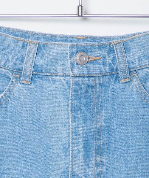 WEGO（ウィゴー）の「WEGO/ダメージミニスカート（デニムスカート・レディース・ホワイト/ライトインディゴブルー・SMALL/MEDIUM）」の4枚目の写真