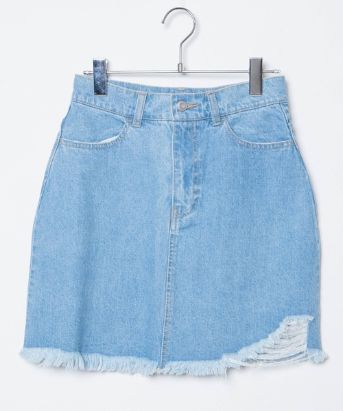 WEGO（ウィゴー）の「WEGO/ダメージミニスカート（デニムスカート・レディース・ホワイト/ライトインディゴブルー・SMALL/MEDIUM）」の20枚目の写真