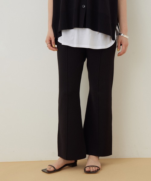 ADAM ET ROPE'（アダムエロペ）の「【セットアップ対応】クールUVニットパンツ（その他パンツ・レディース・ブラック/クリーム・FREE）」の2枚目の写真