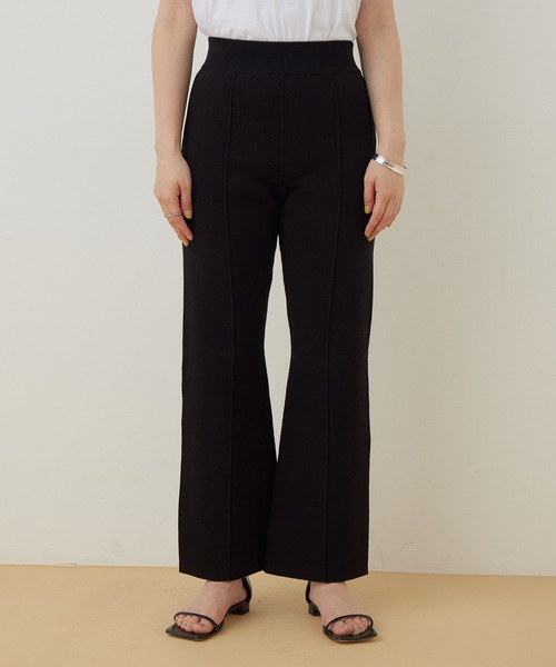 ADAM ET ROPE'（アダムエロペ）の「【セットアップ対応】クールUVニットパンツ（その他パンツ・レディース・ブラック/クリーム・FREE）」の6枚目の写真