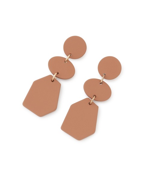 VIS（ビス）の「カラーアクリル変形ピアス（ピアス（両耳用）・レディース・ピンク/ミント/キャメル・FREE）」の9枚目の写真