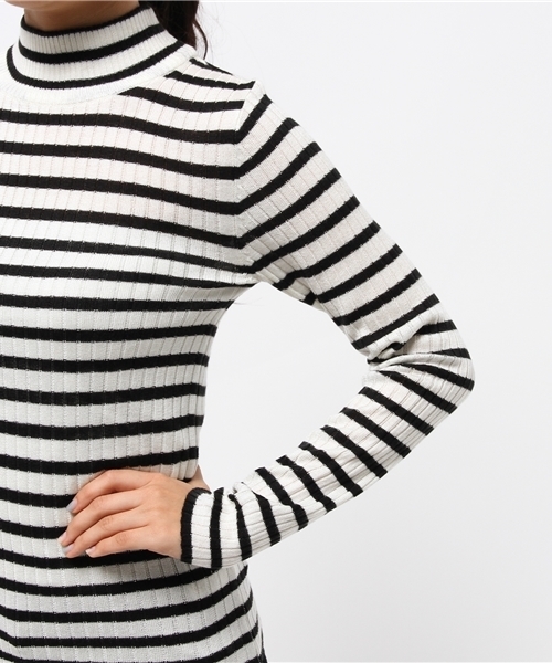 WEGO（ウィゴー）の「WEGO/ハイネックニット（ニット/セーター・レディース・オフホワイト/ホワイト系その他/ブラック/杢グレー/グリーン系その他/サックスブルー/ライトパープル/ライトイエロー・FREE）」の12枚目の写真