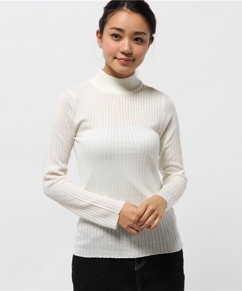 WEGO（ウィゴー）の「WEGO/ハイネックニット（ニット/セーター・レディース・オフホワイト/ホワイト系その他/ブラック/杢グレー/グリーン系その他/サックスブルー/ライトパープル/ライトイエロー・FREE）」の20枚目の写真