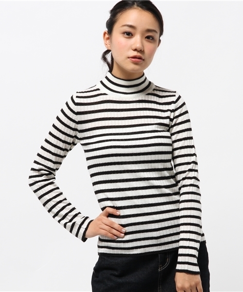 WEGO（ウィゴー）の「WEGO/ハイネックニット（ニット/セーター・レディース・オフホワイト/ホワイト系その他/ブラック/杢グレー/グリーン系その他/サックスブルー/ライトパープル/ライトイエロー・FREE）」の21枚目の写真