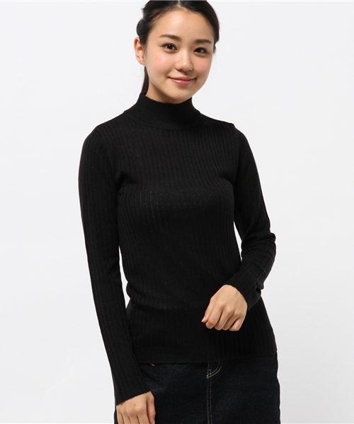 WEGO（ウィゴー）の「WEGO/ハイネックニット（ニット/セーター・レディース・オフホワイト/ホワイト系その他/ブラック/杢グレー/グリーン系その他/サックスブルー/ライトパープル/ライトイエロー・FREE）」の22枚目の写真