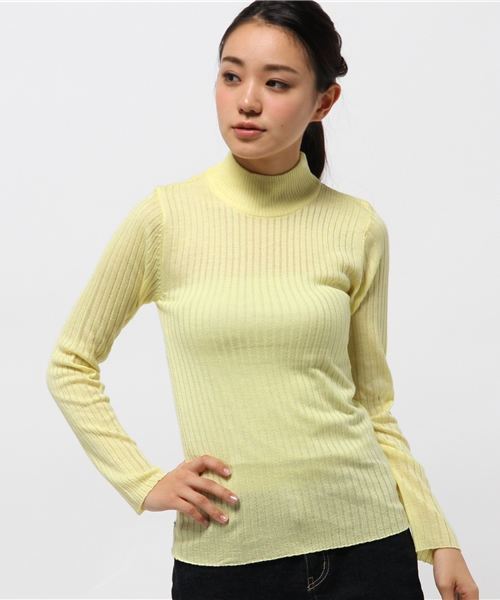 WEGO（ウィゴー）の「WEGO/ハイネックニット（ニット/セーター・レディース・オフホワイト/ホワイト系その他/ブラック/杢グレー/グリーン系その他/サックスブルー/ライトパープル/ライトイエロー・FREE）」の18枚目の写真