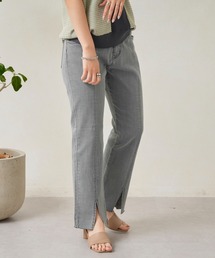 裾スリットセミフレアデニム