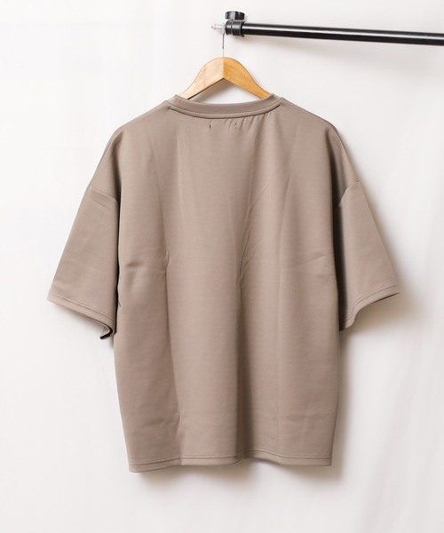Bling Leads(ブリングリーズ)の「【Bling leads】5分袖ポンチクルーネックプルオーバー(Tシャツ/カットソー・メンズ・ホワイト/ブラック/グレイッシュベージュ/グレイッシュブルー・MEDIUM/LARGE)」の11枚目の写真