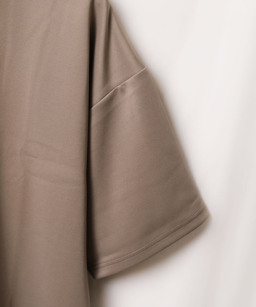 Bling Leads(ブリングリーズ)の「【Bling leads】5分袖ポンチクルーネックプルオーバー(Tシャツ/カットソー・メンズ・ホワイト/ブラック/グレイッシュベージュ/グレイッシュブルー・MEDIUM/LARGE)」の10枚目の写真